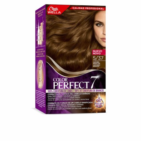 Permanent Dye Wella Color Perfect 7 Nº 5/37 Grey Hair Brown 60 ml