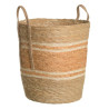 Set of Baskets 42 x 42 x 48 cm Natural Orange Natural Fibre (3 Pieces)