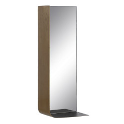 Wall mirror 20 x 12 x 50 cm Black Golden Metal