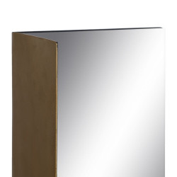 Wall mirror 20 x 12 x 50 cm Black Golden Metal