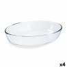 Oven Dish Pyrex Classic Vidrio Transparent Glass Oval 30 x 21 x 7 cm (4 Units)