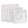 Snack tray 39 x 39 x 9 cm White 3 Pieces DMF