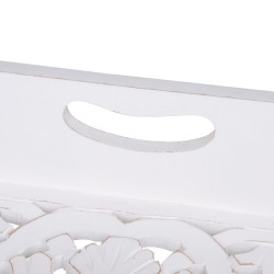 Snack tray 39 x 39 x 9 cm White 3 Pieces DMF