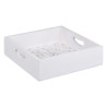 Snack tray 39 x 39 x 9 cm White 3 Pieces DMF