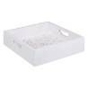 Snack tray 39 x 39 x 9 cm White 3 Pieces DMF