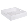 Snack tray 39 x 39 x 9 cm White 3 Pieces DMF