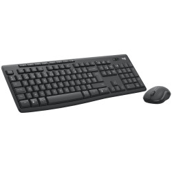 Keyboard and Wireless Mouse Logitech MK370 Azerty French Grey Graphite