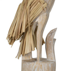 Decorative Figure White Natural Heron 20 x 10 x 62 cm