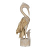 Decorative Figure White Natural Heron 20 x 10 x 62 cm