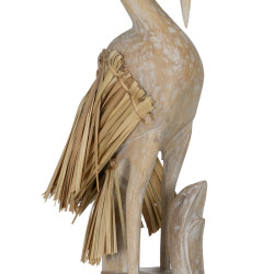 Decorative Figure White Natural Heron 20 x 10 x 62 cm