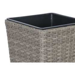 Set of Planters Home ESPRIT polypropylene Rattan 31 x 31 x 61 cm