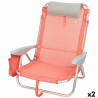 Folding Chair with Headrest Aktive Flamingo Coral 51 x 76 x 45 cm (2 Units)