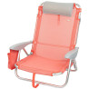 Folding Chair with Headrest Aktive Flamingo Coral 51 x 76 x 45 cm (2 Units)