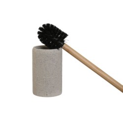 Toilet Brush Home ESPRIT Grey Natural Wood Resin 10 x 10 x 37 cm