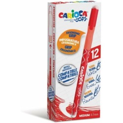 Pen Carioca Oops Red 0,7 mm 12 Pieces