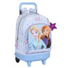 School Rucksack with Wheels Frozen Believe Lilac 33 X 45 X 22 cm