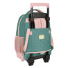 School Rucksack with Wheels Santoro Swan lake Grey Pink 32 x 45 x 21 cm