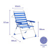 Folding Chair Marbueno Stripes Blue White 59 x 97 x 61 cm