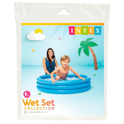 Inflatable Paddling Pool for Children Intex Blue Rings 156 L 114 x 25 cm (12 Units)