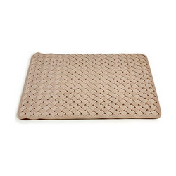 Bath rug Braiding Beige PVC (0,03 x 50 x 50 cm) (12 Units)