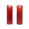 LED Candle Red 8 x 8 x 25 cm (12 Units)