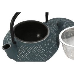 Teapot Home ESPRIT Blue Brown Black Stainless steel Iron 400 ml (3 Units)