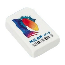 Eraser Milan 4018 White 18 Pieces