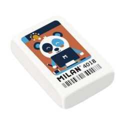 Eraser Milan 4018 White 18 Pieces