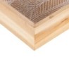 Snack tray 45 x 31 x 5 cm Sheets Natural Wood Rattan 3 Pieces