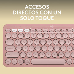 Wireless Keyboard Logitech K380s Pink Spanish Qwerty