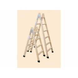 4-step folding ladder Plabell Wood 114 x 31/48 cm