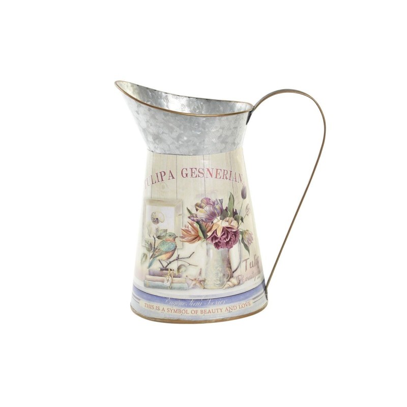 Decorative watering can DKD Home Decor Tulipa Pink 23 x 13 x 26 cm