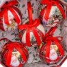 Christmas Baubles Red Multicolour Paper Polyfoam Snow Doll 7,5 x 7,5 x 7,5 cm (5 Units)