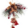 Christmas bauble Red Multicolour Metal Plastic Fibre Hoods 36 x 6,5 x 42 cm