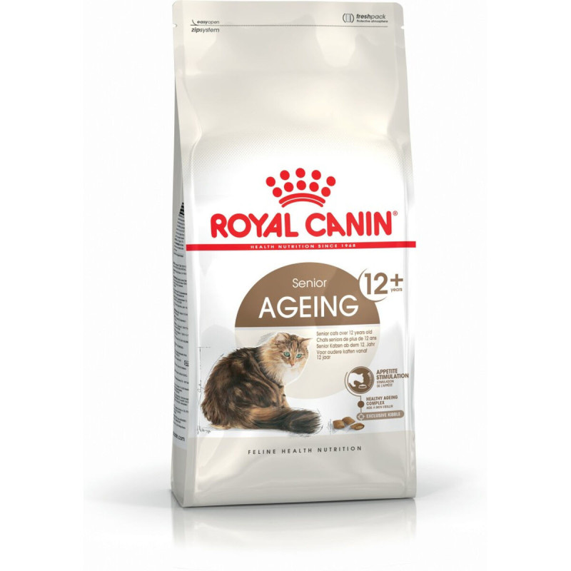 Cat food Royal Canin Senior Ageing 12+ Senior Chicken Vegetable Birds 4 Kg