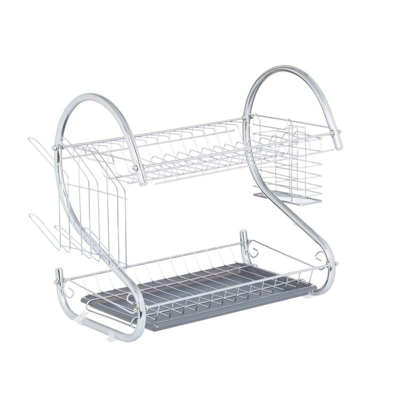 Draining Rack for Kitchen Sink Grey 45,5 x 24,5 x 37,5 cm