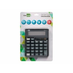 Calculator Liderpapel XF26 Black Plastic