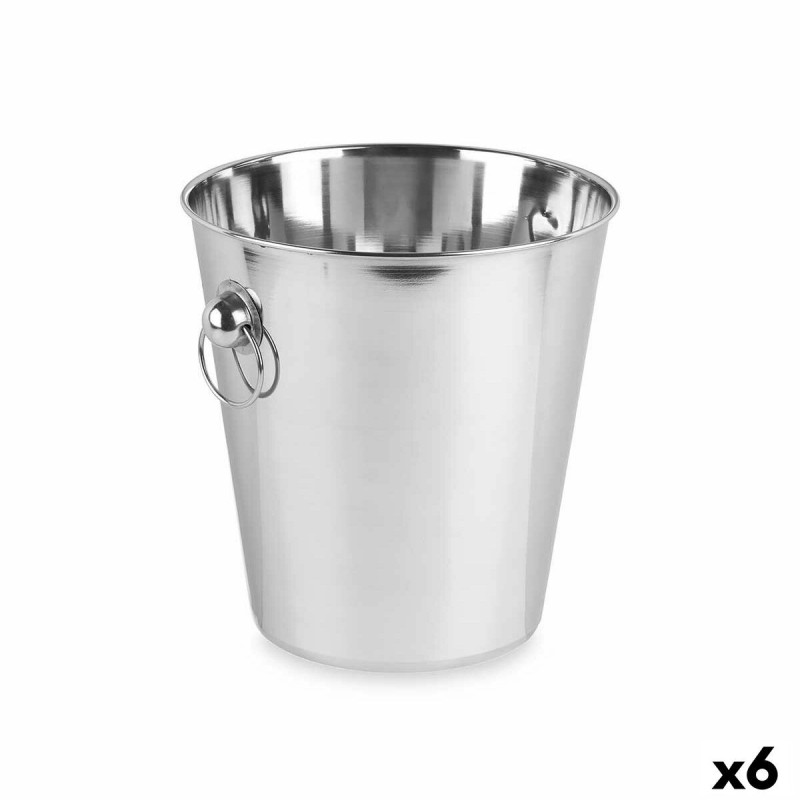 Ice Bucket Silver Stainless steel 7,9 L 27 x 27 x 25,5 cm (6 Units)