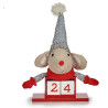 Decorative Figure Mouse Calendar Red Grey Wood 20 x 11 x 20 cm (8 Units)