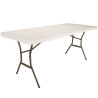 Folding Table Lifetime White 185 x 74 x 76 cm Steel Plastic