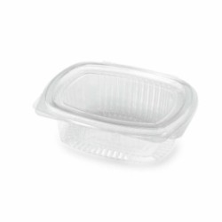 Food Preservation Container Algon Reusable 375 ml Transparent Oval 15 x 11 x 5 cm (12 Units)