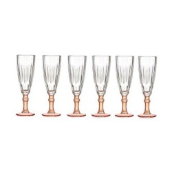 Champagne glass Exotic Crystal Salmon 6 Units (170 ml)