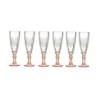 Champagne glass Exotic Crystal Salmon 6 Units (170 ml)