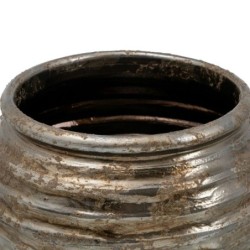 Planter 37 x 37 x 30 cm Ceramic Silver