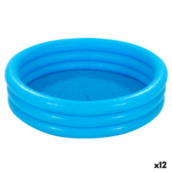 Inflatable Paddling Pool for Children Intex Blue Rings 156 L 114 x 25 cm (12 Units)