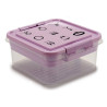 Jewelry box Purple Transparent Plastic 24,5 x 11,5 x 26 cm (12 Units)