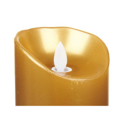 LED Candle Golden 8 x 8 x 25 cm (12 Units)