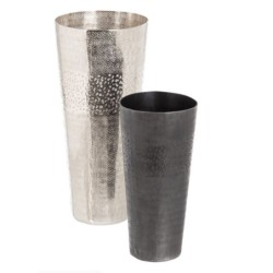 Vase 19 x 19 x 43 cm Metal Silver