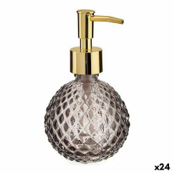 Soap Dispenser 200 ml Golden Anthracite Glass ABS 24 Units (8,5 x 15 x 9 cm)