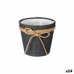 Planter 15 x 14 cm Lasso Grey Cloth Plastic (24 Units)